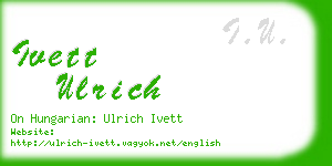 ivett ulrich business card